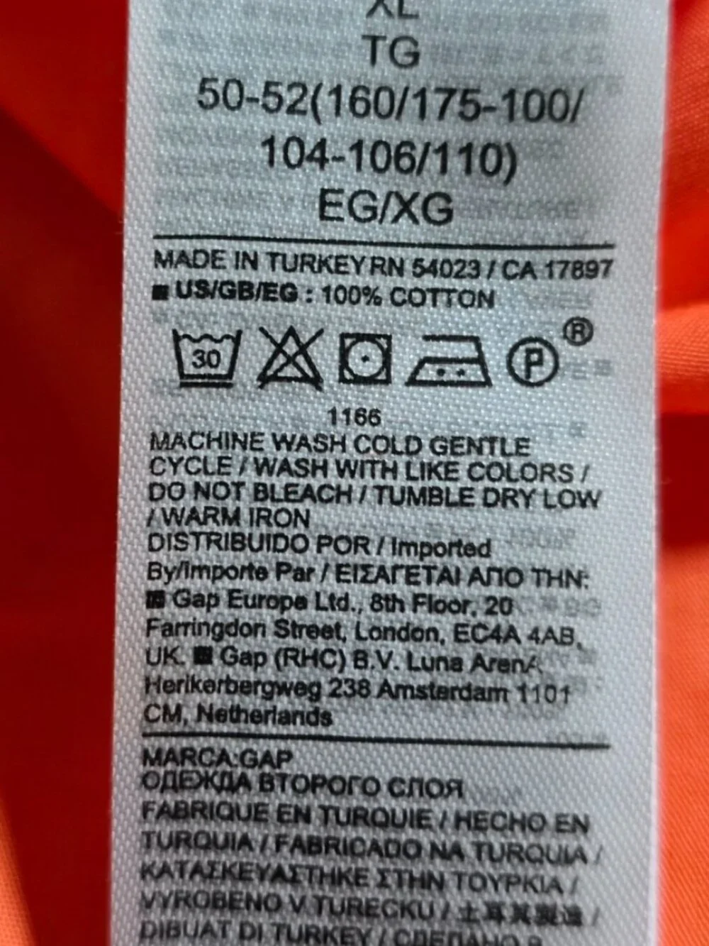 Gap Maternity XL Coral Orange Tiered Maxi Dress 100% Cotton Sleeveless Summer